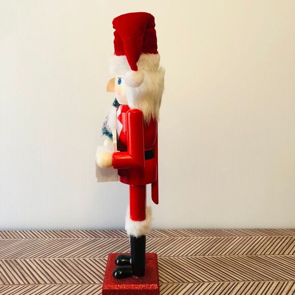 Hobby Lobby 2022 15 Inch Wooden Santa Advent Calendar Nutcracker Figure - Picture 4 of 7